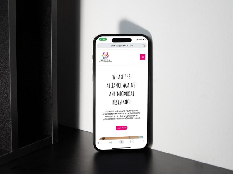 triple a website sample phone mockup